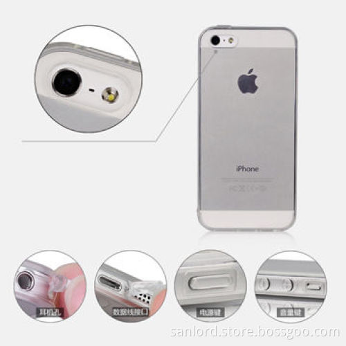 High Transparent TPU Cases for iPhone, with Dust-proof Plugs